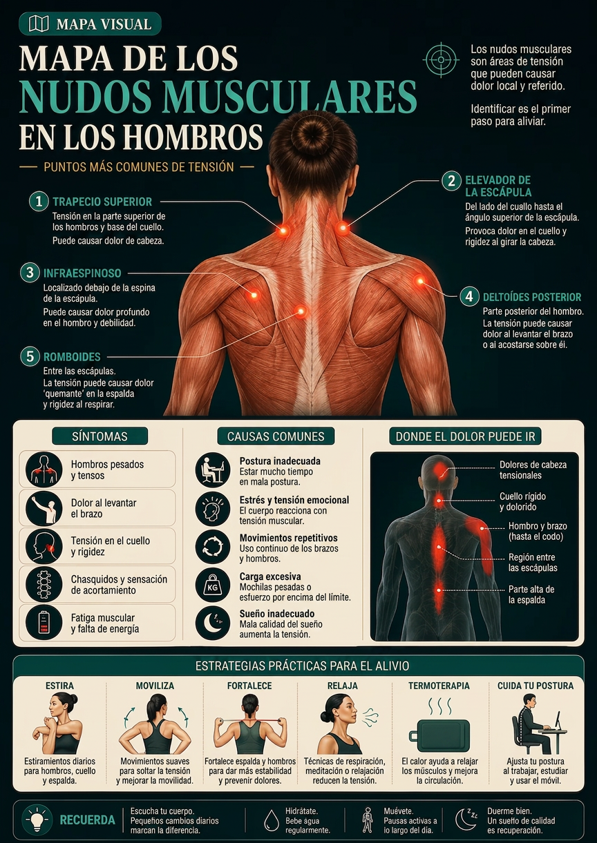 Mapa de los Nudos Musculares en los Hombros