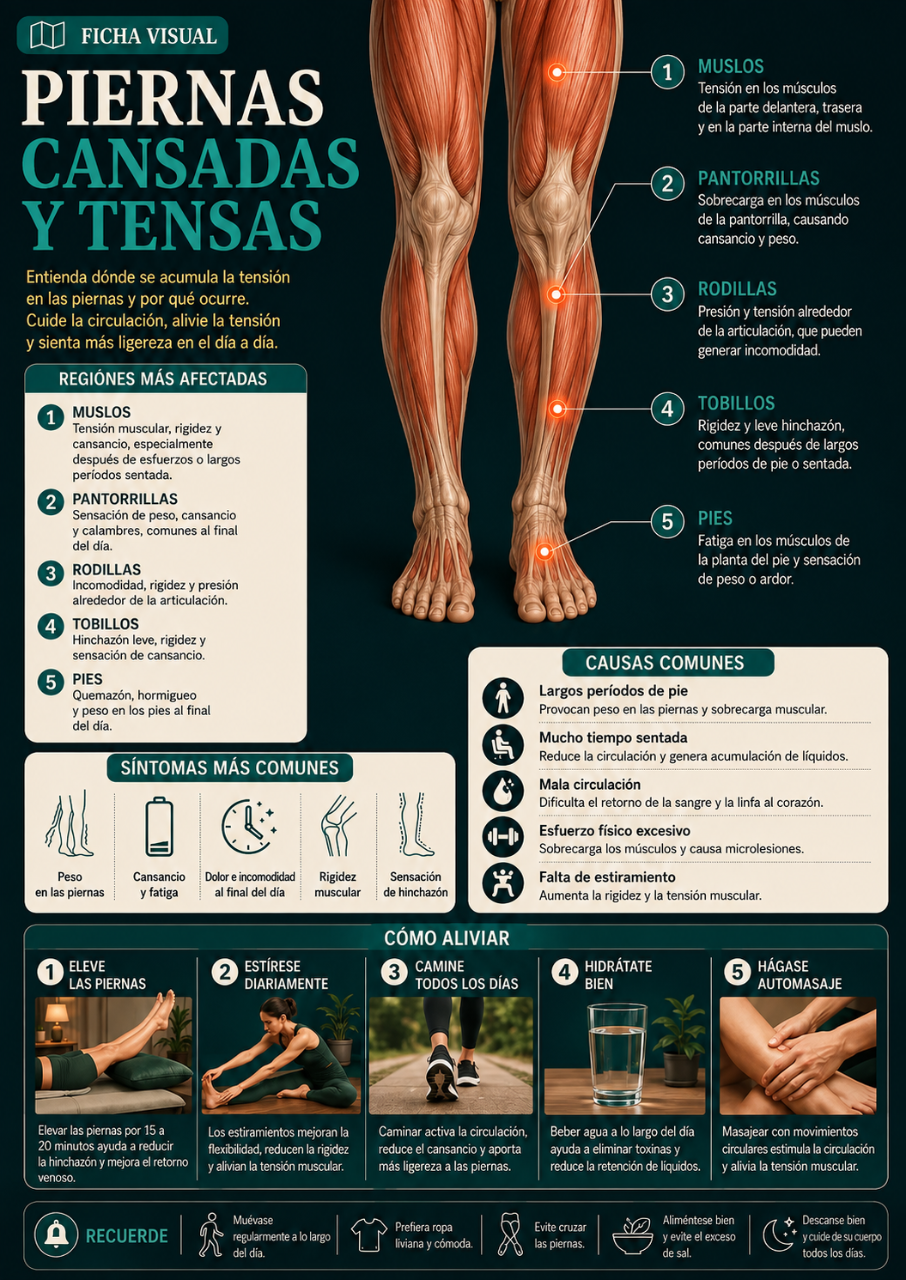 Piernas Cansadas y Tensas